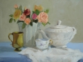 White Napkin, White Teapot