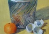 Mercury Bottle with Eggshells 