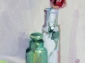 Rose and Green Bottle